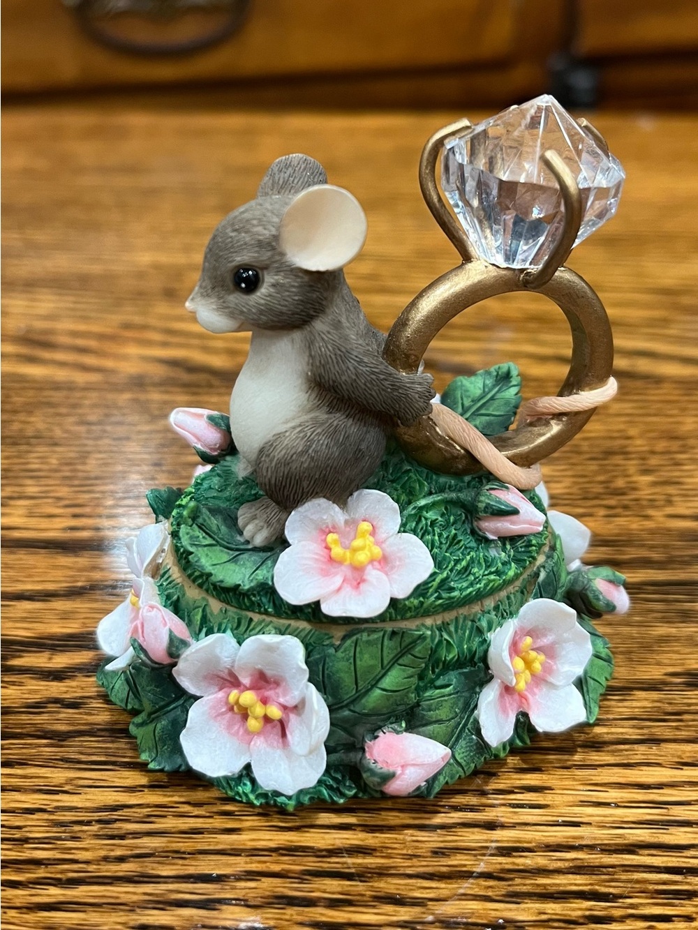 Vintage Charming Tails Mouse Trinket Box – “Love Expressions” Fitz & Floyd